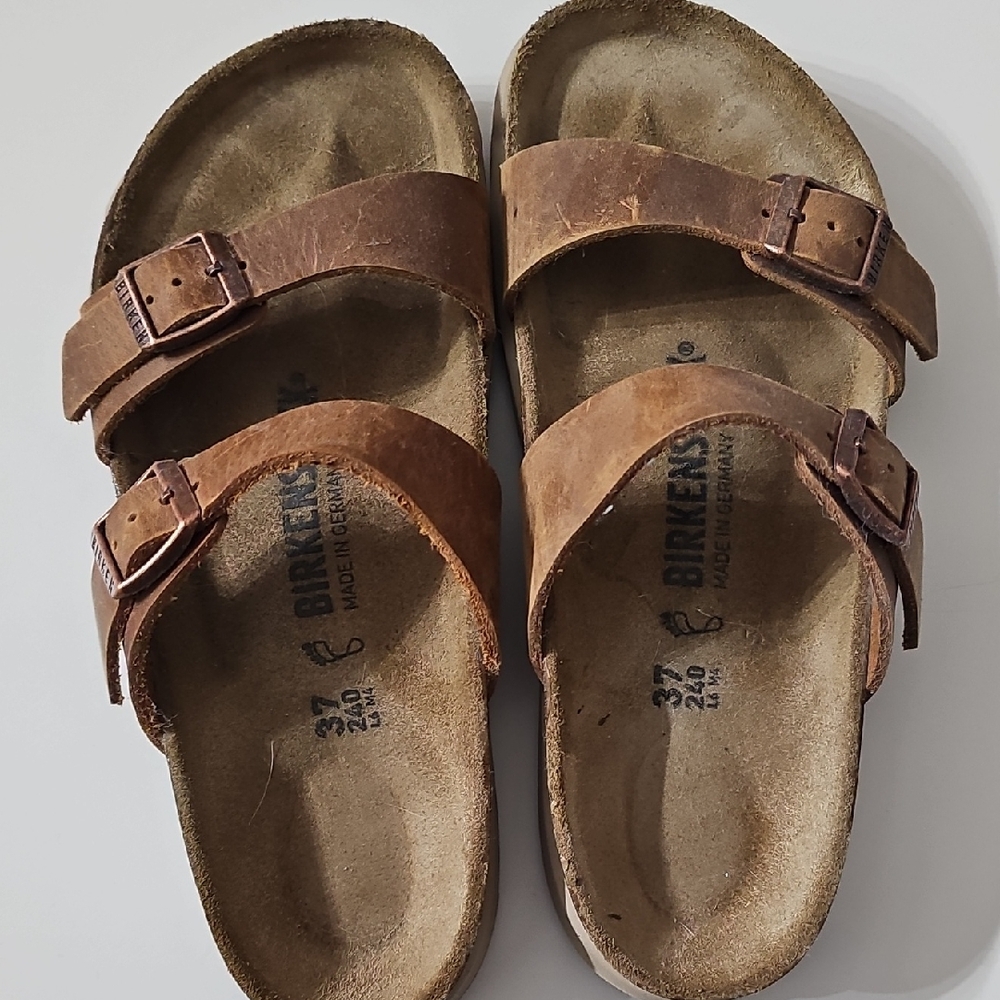 Birkenstock  Tan Double-Strap Sandals